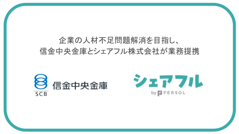 信金中央金庫とシェアフル株式会社が業務提携